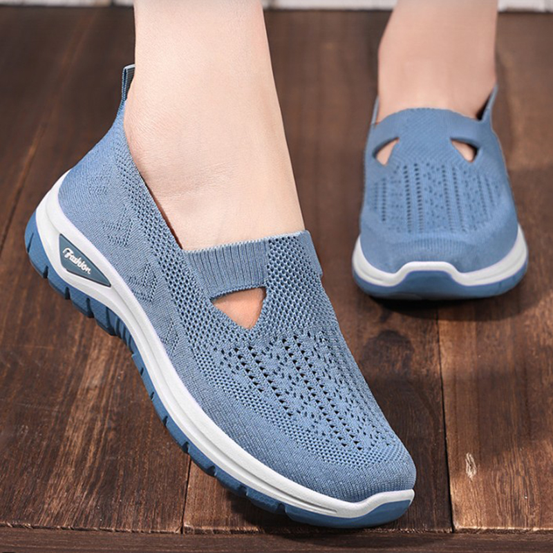 New Mesh Women Vulcanized Shoes, High Quality Women Sneakers, Slip On Flats Shoes, Women Loafers beige 40