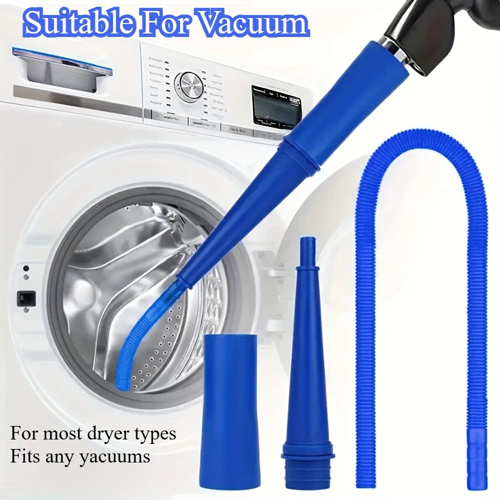 Dryer Vent Cleaning Kit With Vacuum Hose Attachment And Flexible Lint Brush Deep Lint Remover For Safer, Faster Drying Dryer Vent Cleaning Kit With Vacuum Hose Attachment And Flexible Lint Brush Deep Lint Remover For Safer, Faster Drying