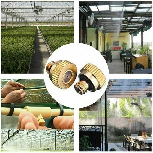 Mister Sprinkler Outdoor Cooling System, Brass Misting Nozzles, Garden Sprayer, Fine Mist Nozzle For Ultimate Cooling Mister Sprinkler Outdoor Cooling System, Brass Misting Nozzles, Garden Sprayer, Fine Mist Nozzle For Ultimate Cooling
