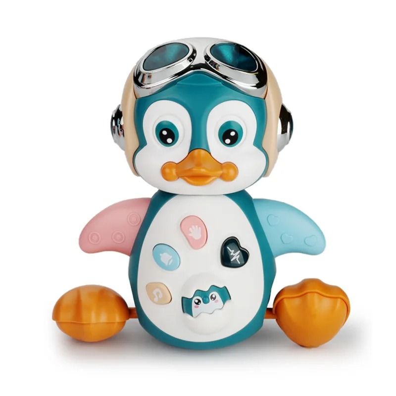 Musical Crawling Penguin Toy Interactive Light Up Moving Baby Toy Musical Crawling Penguin Toy Interactive Light Up Moving Baby Toy