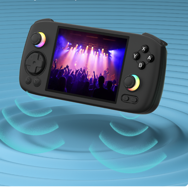 Handheld Game Console, IPS Multi touch Screen, Android, Hall Joy Stick, Hall Trigger, Video Game System black 128g(4k Games)