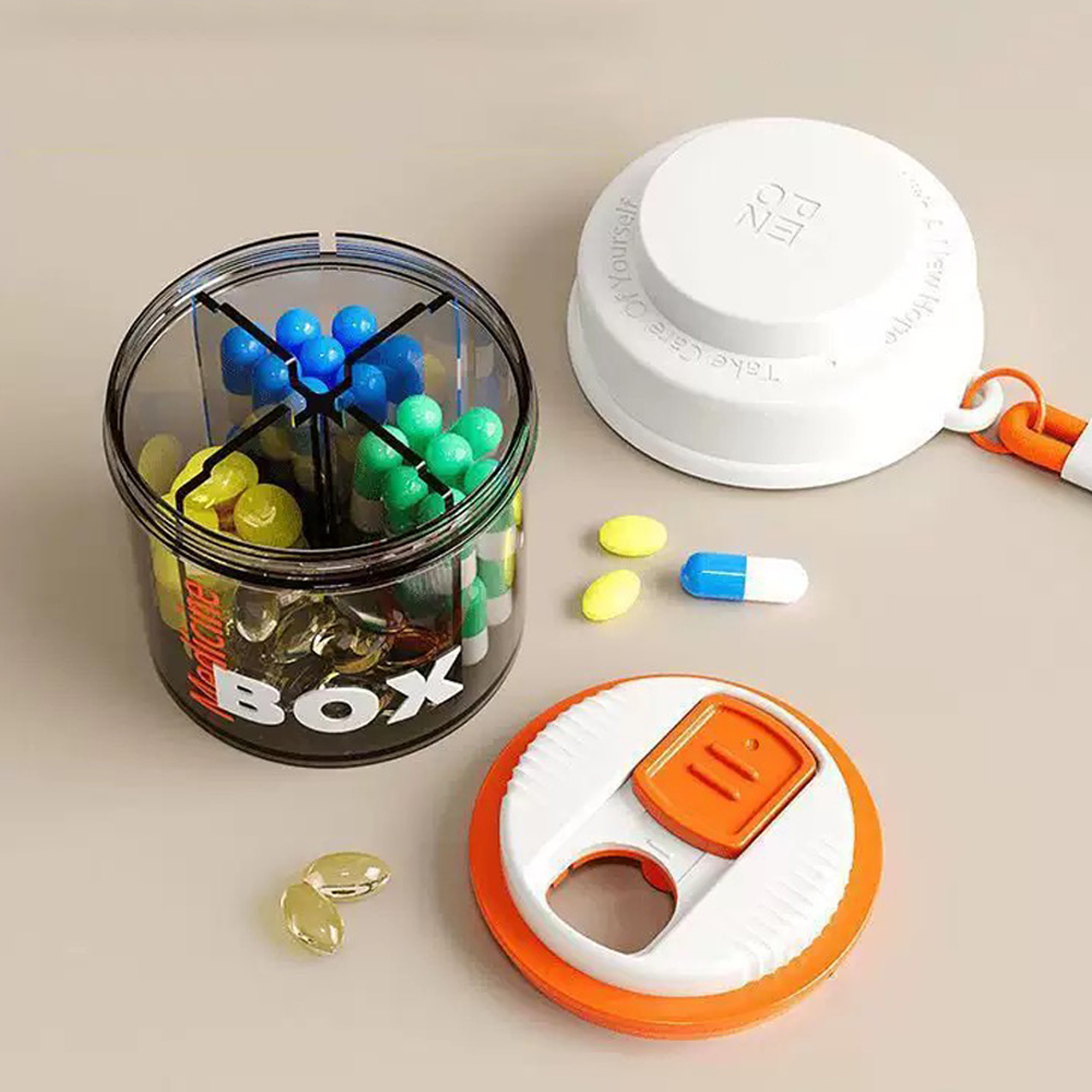 Convenient Travel Organizer, Portable Mini Multifunctional Medicine Storage Box pink