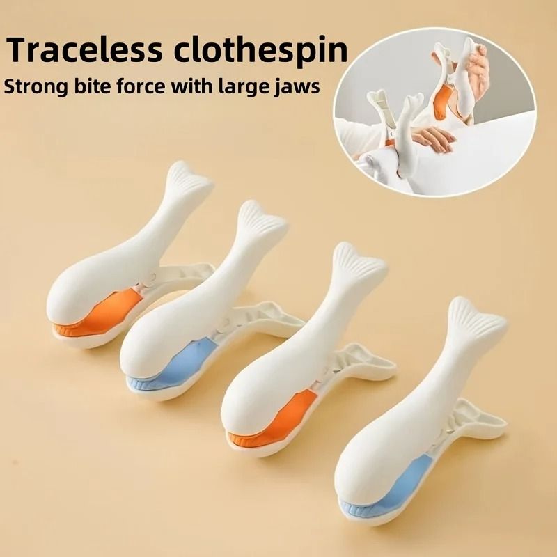 Strong Windproof Clothespins For Household Use 10pcs Orange