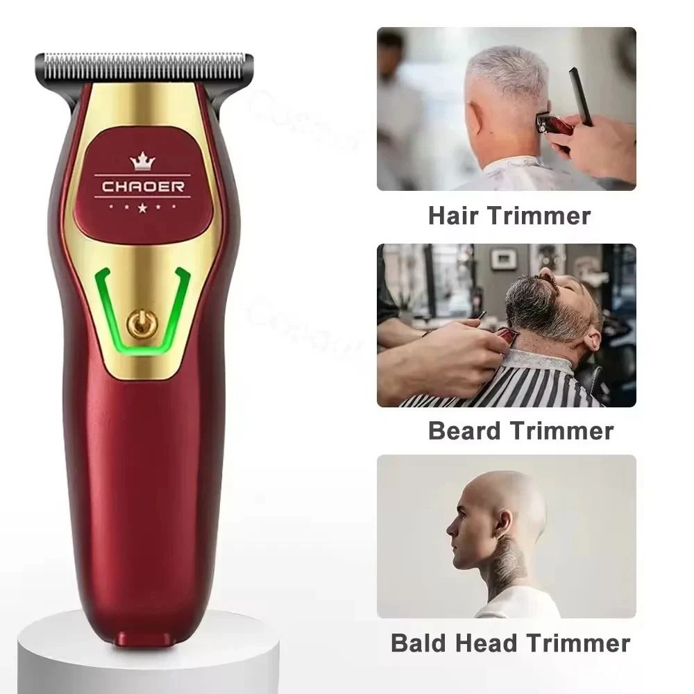 Mini Rechargeable Bald Head Hair Trimmer With Stainless Steel Blade And Two Speed Control green