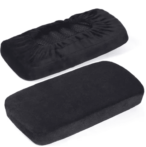 Ergonomic Memory Foam Chair Armrests Comfortable Elbow And Forearm Support Pads For Office And Gaming Chairs 1 Pair burgundy