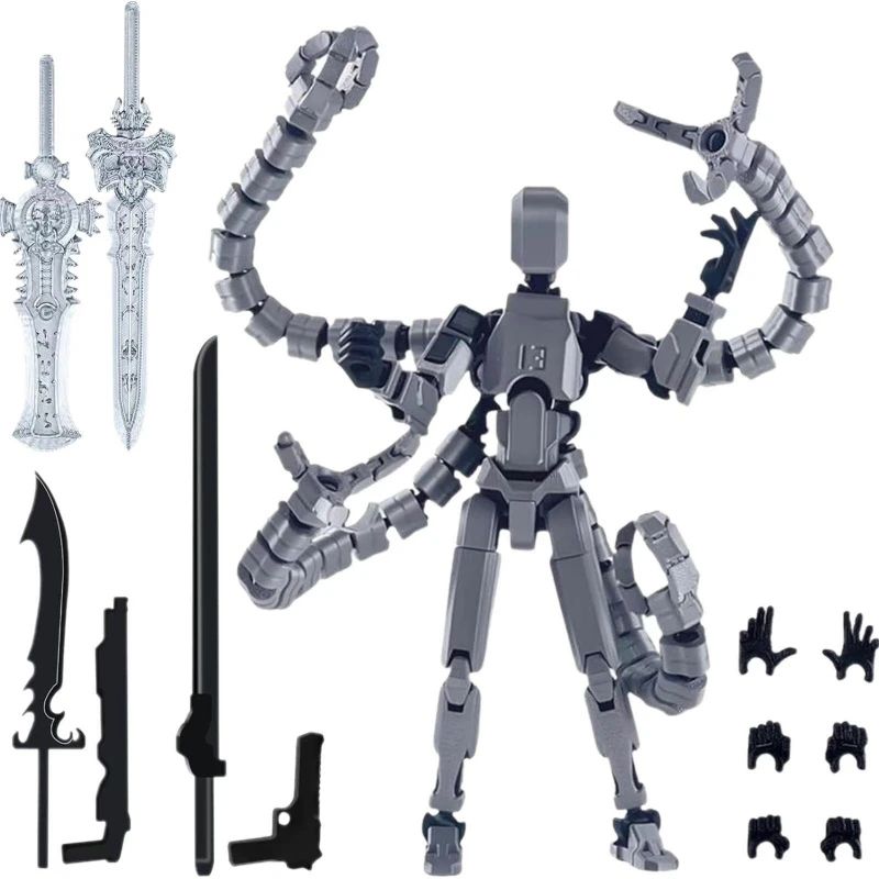 Titan 13 Poseable 3D Printed Action Figure Articulated Robot Mannequin Toy For Creative Play & Display robot Dog