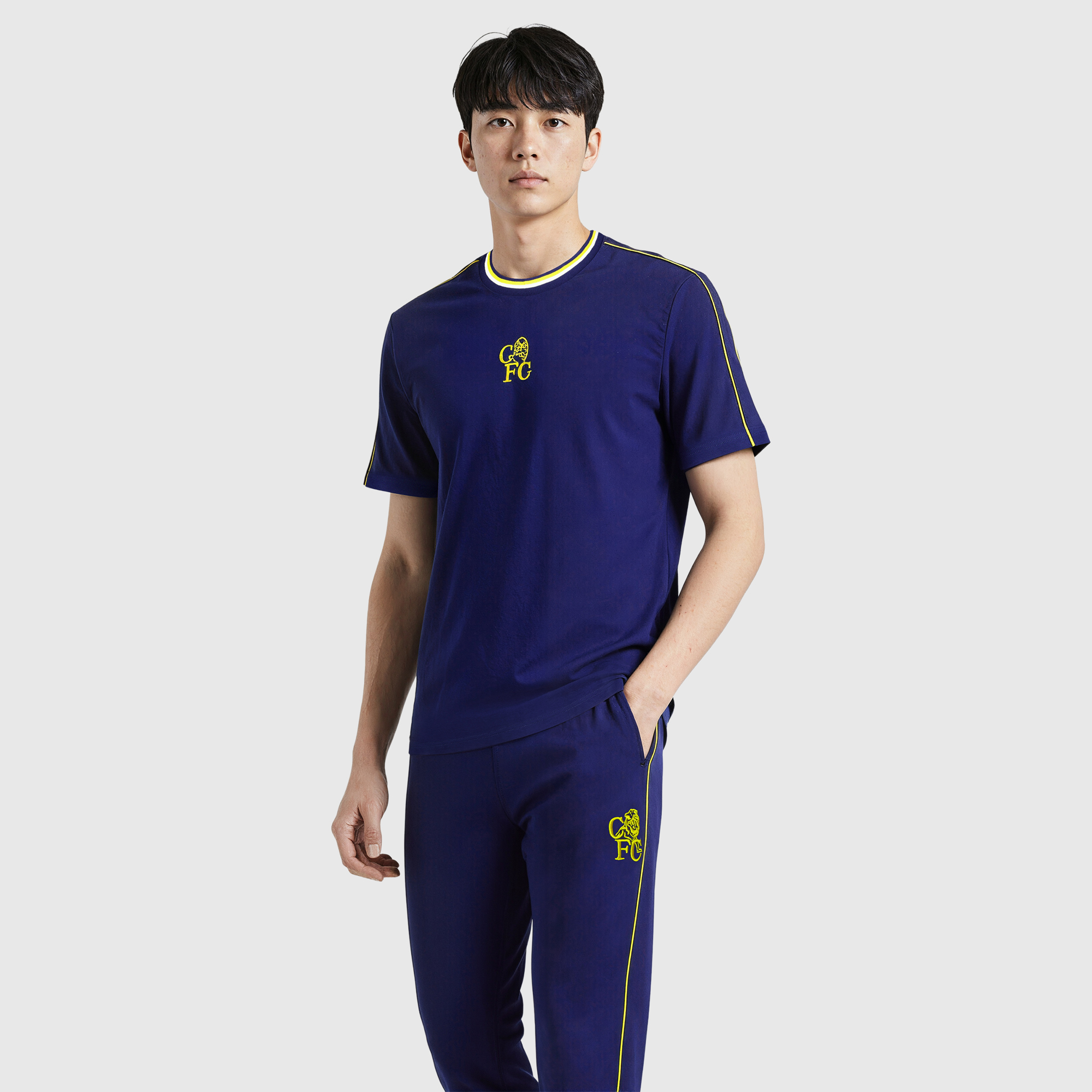 Chelsea Retro-Wappen-T-Shirt – Marineblau Image