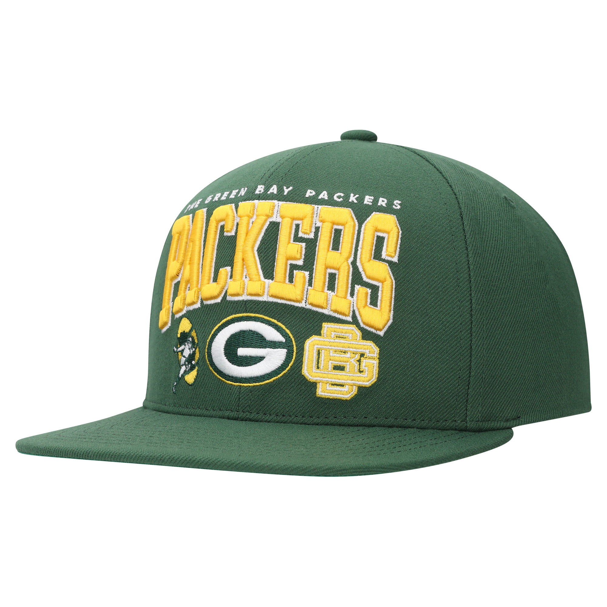 Green Bay Packers Mitchell & Ness Champ Stack Snapback-Kappe