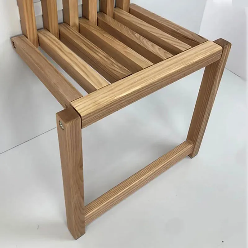 An der Wand montierter klappbarer Fußhocker, Verandastuhl, Schuhhocker, versteckter klappbarer Badezimmerhocker aus massivem Holz