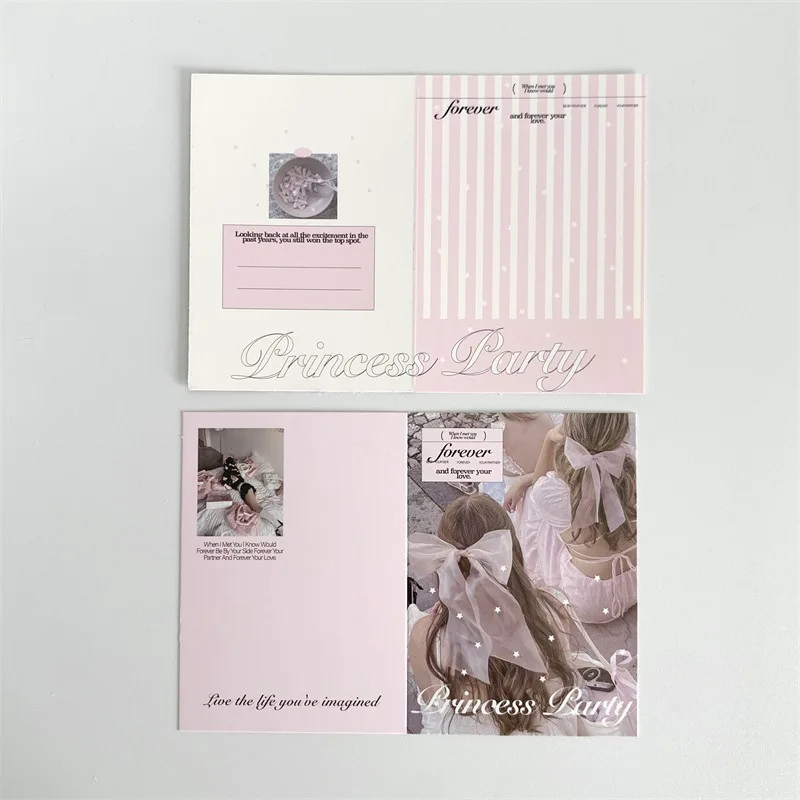 10 Stücke Koreanische ins stil Bogen Kpop Fotokarten 3 Zoll DIY Scrapbooking Dekoration Ins Chic Verpackung Einladungen Karten Image