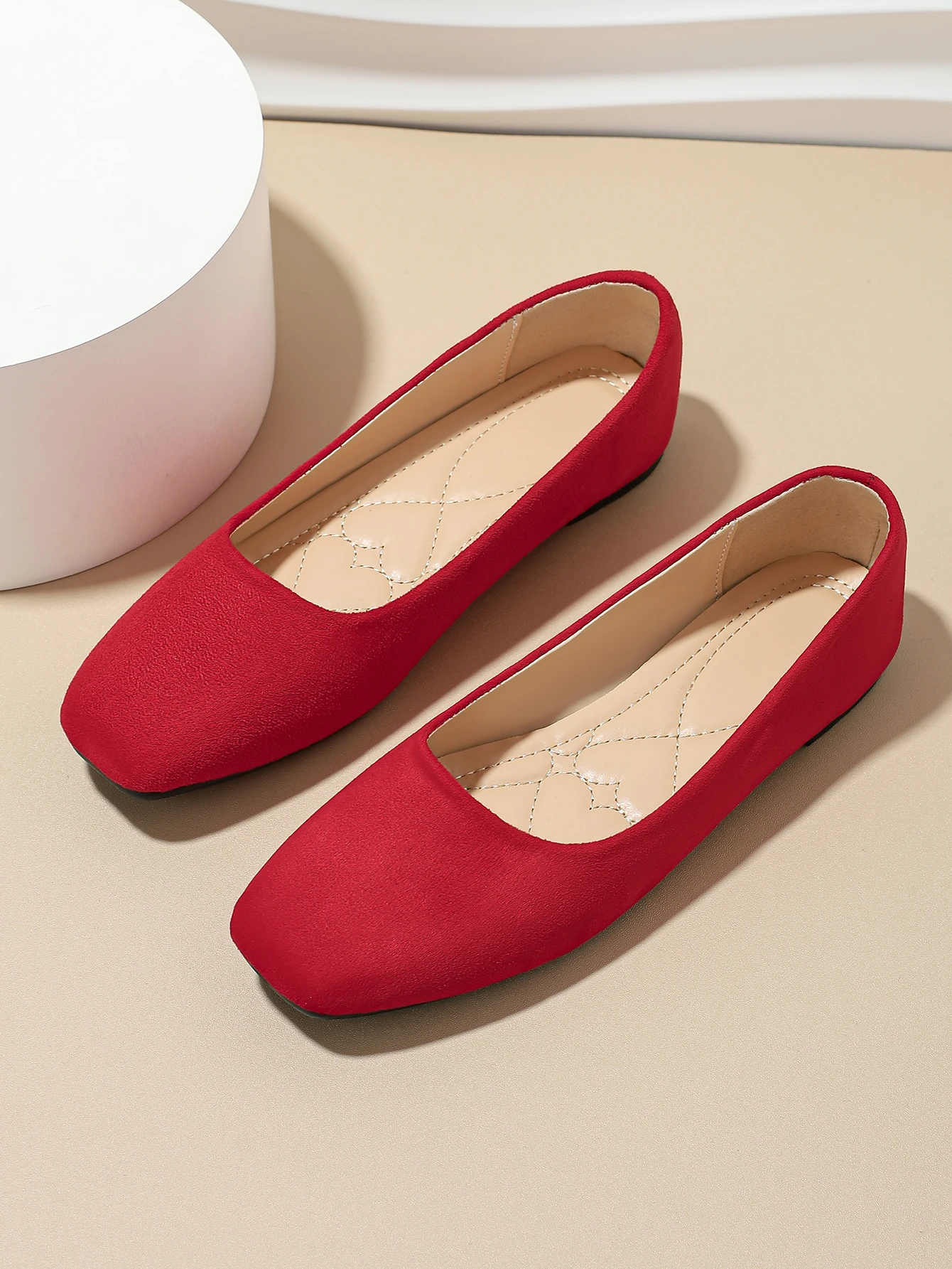 Frauen flache Schuhe grundlegende prägnante Stil einfarbig alle passen quadratischen Kopf Größe 33-46 plus große Frühling Sommer Schuhe für Mädchen