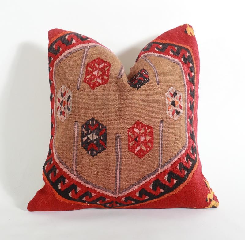 Cuscino Kilim Boho, Cuscino Divano, Cuscino Decorativo, 16x16 Naturale, Cuscino Kilim, Cuscino Kilim a Righe, Cuscino Etnico, Fodera per Cuscino, Fede