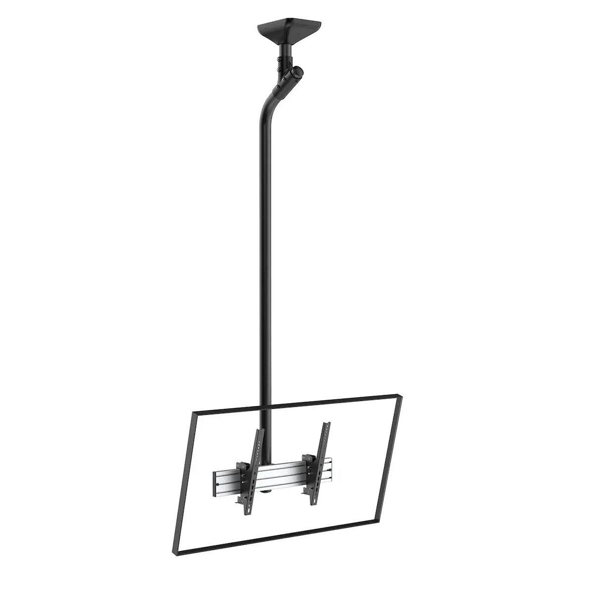 KIMEX - Neigbarer Deckenhalter für 1 TV-Bildschirm 43''-75'' - Höhe 225cm Image