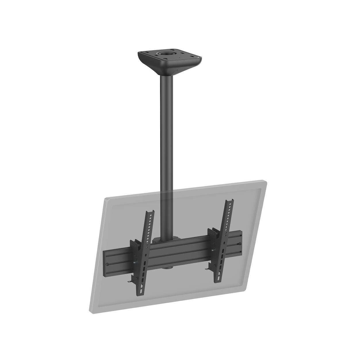 KIMEX - TV-Halterung neigbare Decke 1 Bildschirm 43''- 55'' Höhe 100 cm schwarz Image