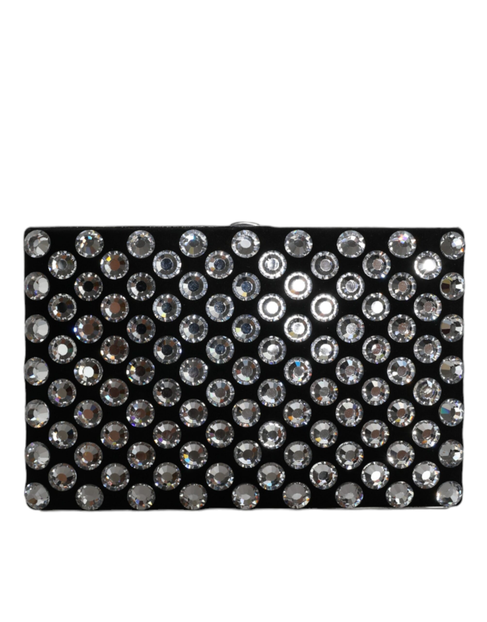 Schwarze Samt Kristall Clutch Abendparty Tasche Image