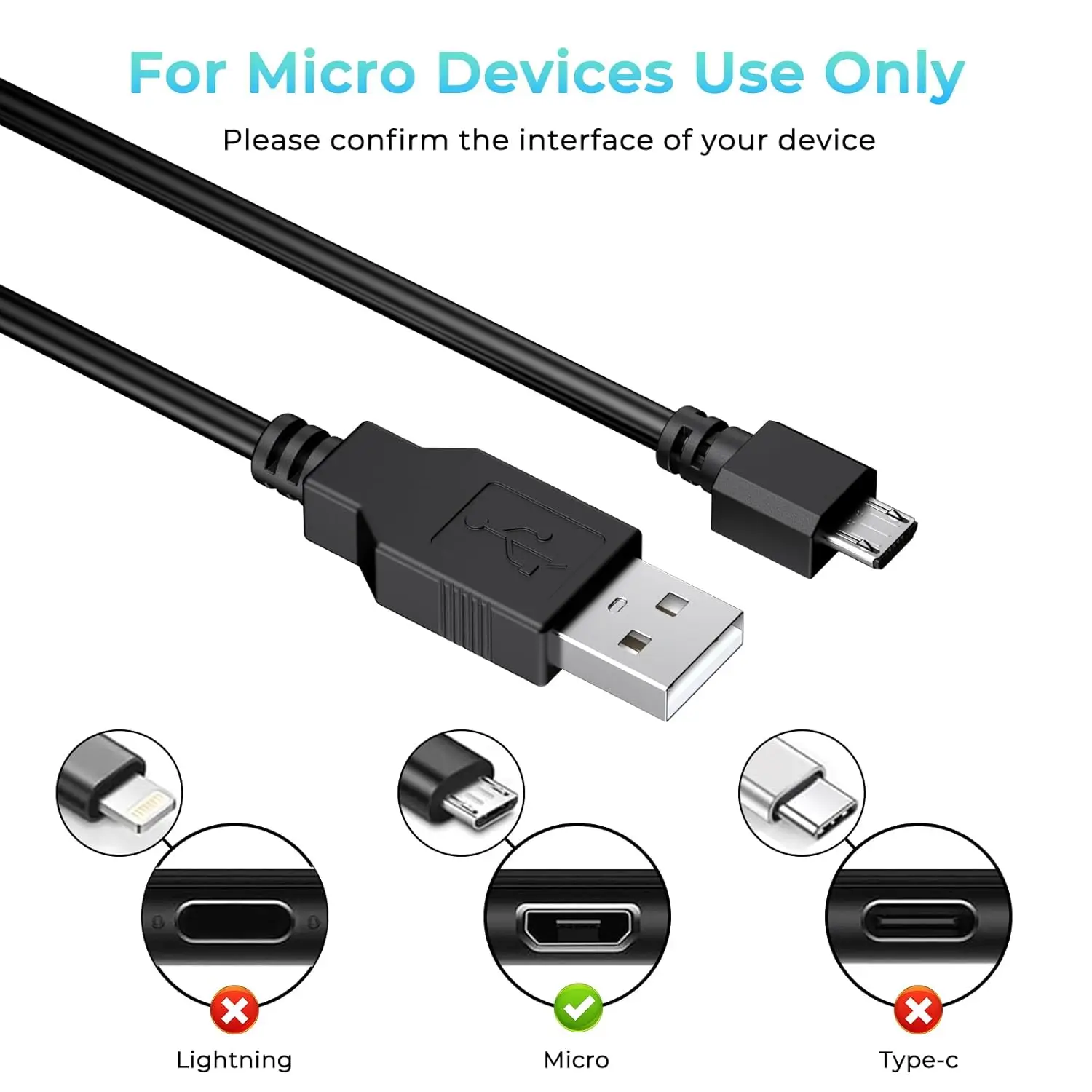 2M/1,8M Micro USB Datenkabel Für PS4 Controller Gamepad Ladekabel Für PS4/PS4 Slim/PS4 Pro joystick Konsolen Zubehör Image