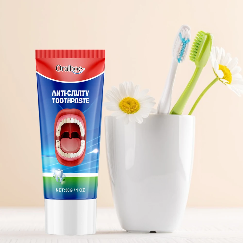30 g Zahnaufhellung, Zahnpasta, Entfernung von Zahnflecken, frischer Atem, Minze, Zahnpasta, Anti-Hohlraum-Zahnpasta für Erwachsene Image