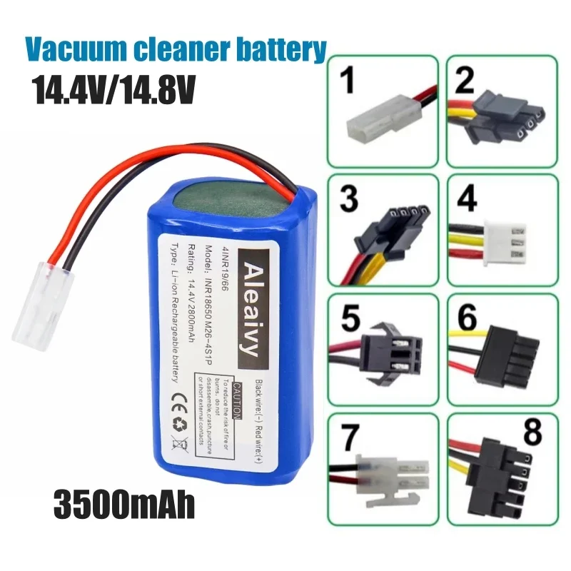 14,4 V 2600 mAh Staubsauger-Akku für Chuwi/Polaris/Kitfort/DIBEA/Ecovacs DN620/iBoto iLife V5/Genio/Lectroux C30B /Xiaomi G1 Image