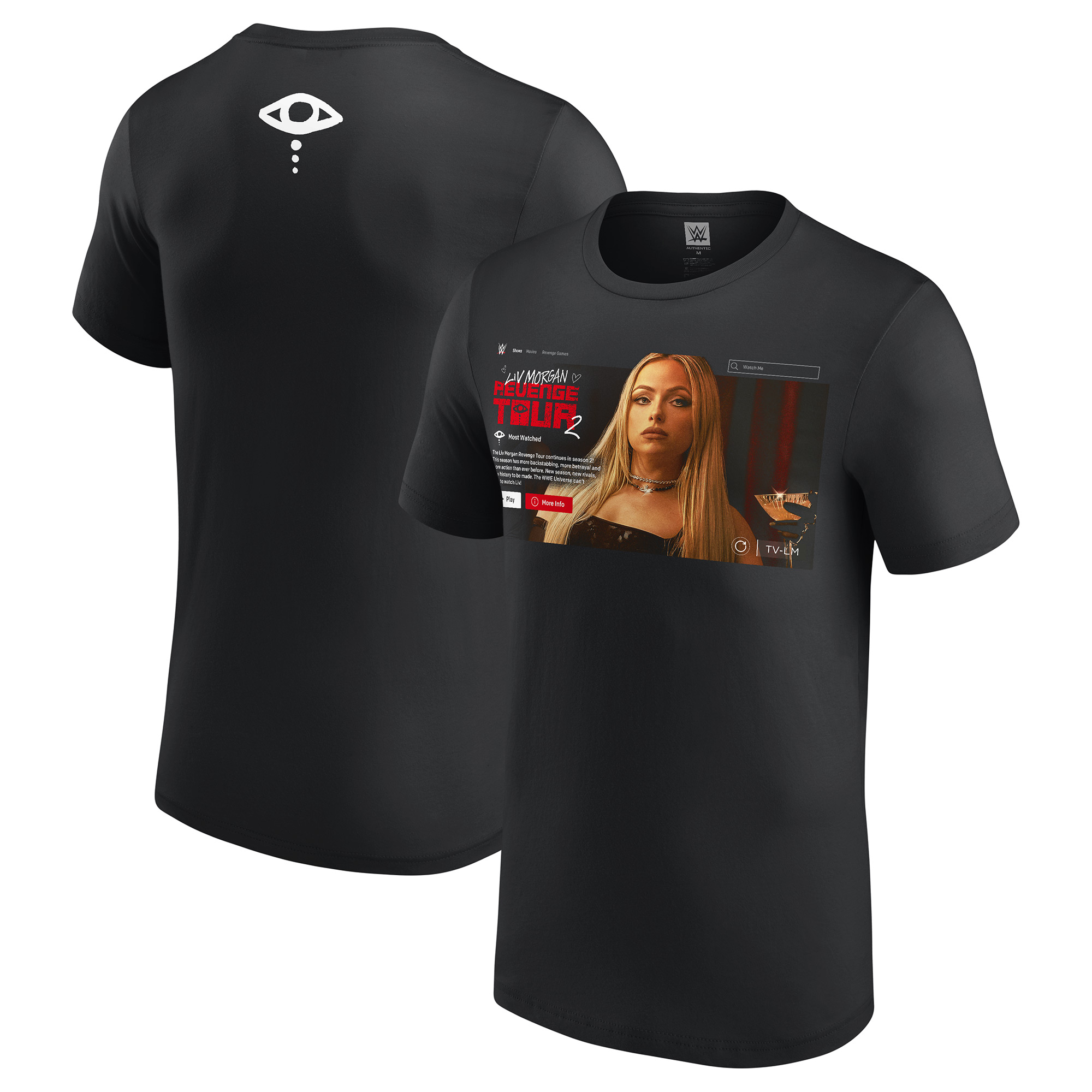 Schwarzes Liv Morgan Film-T-Shirt für Herren Image