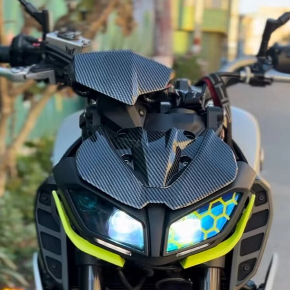 Motorrad MT 09 FZ09 Obere Front Scheinwerfer Abdeckung Scheinwerfer Trim Verkleidung Teile FÜR Yamaha MT 09 MT-09 SP FZ-09 2017 2018 2019 2020 Image