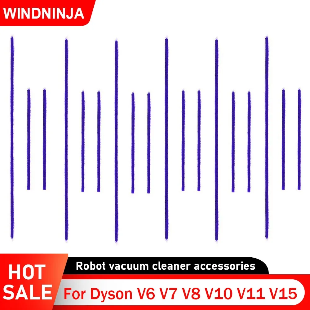 Weiche Plüschstreifen für Dyson V6 V7 V8 V10 V11 V15 Staubsaugerzubehör Bodenbürste Weiche Streifen Reiniger Kopfstreifen Filzstreifen Teil Image