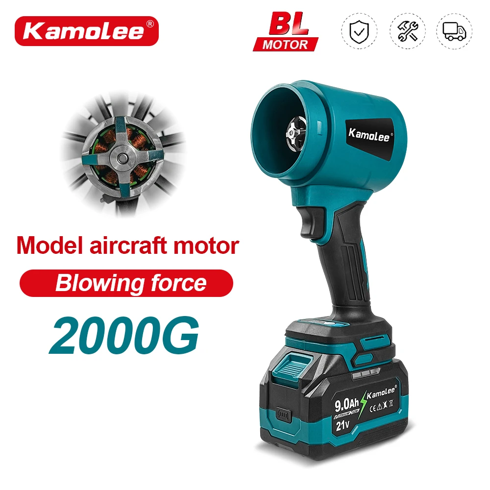 Kamolee 400 M/S Violent Turbo Jet Fan 3000 W kabelloses elektrisches Luftgebläse Hand-Elektrowerkzeug für 18 V 21 V Batterie Image