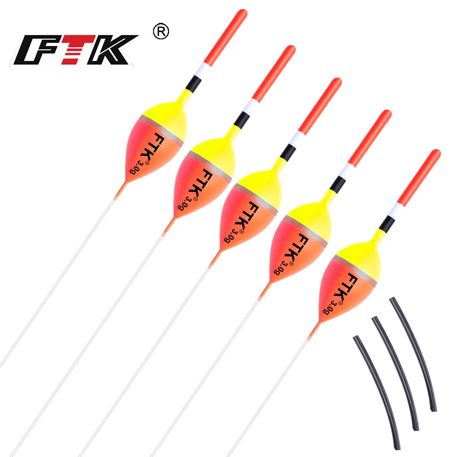 FTK 5 teile/los Angeln Float Set Vertikale Boje 1g-4g Auftrieb Barguzinsky Tanne Material Karpfen Forelle bobber Tackle Angeln Köder Image