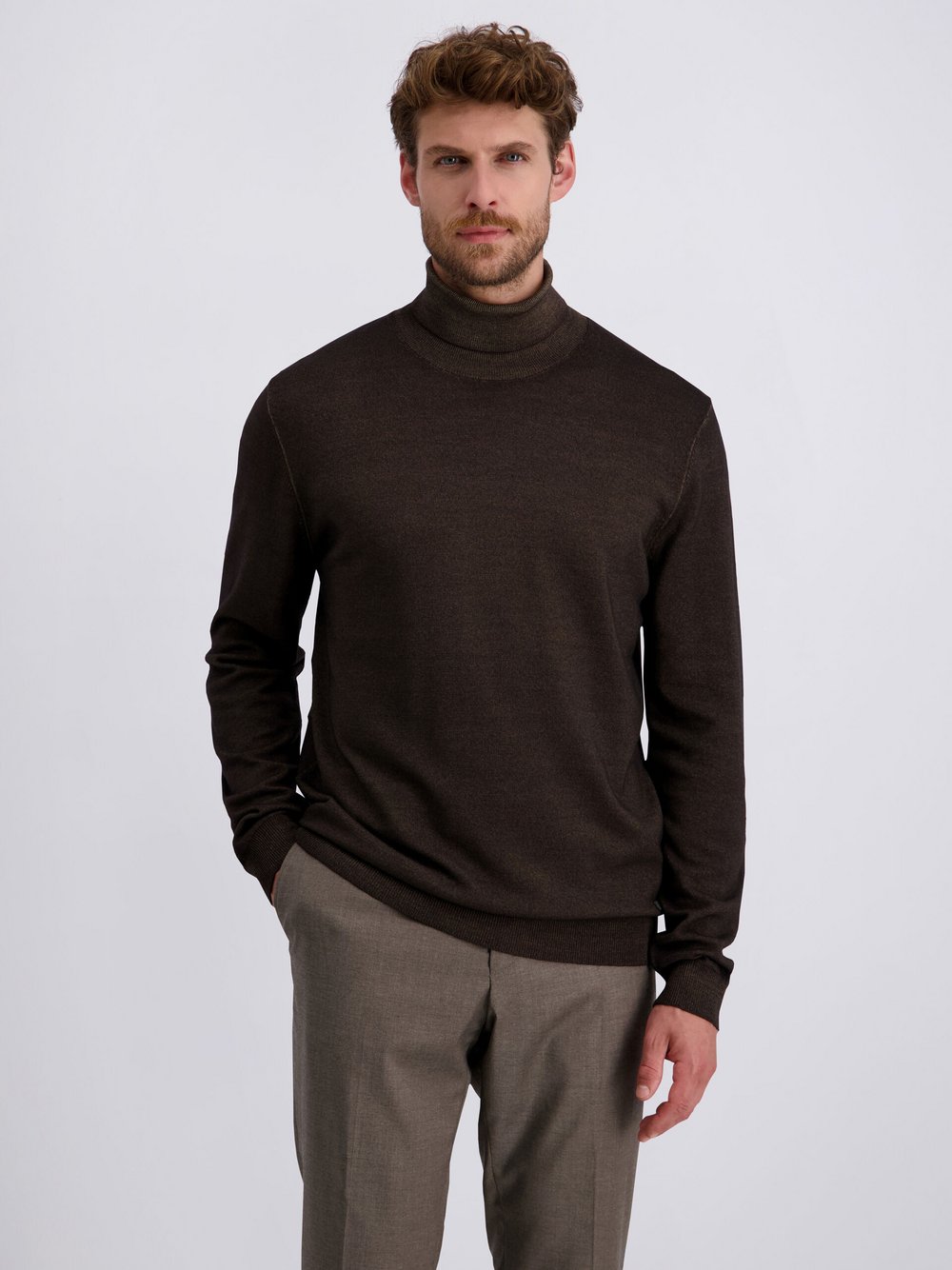 Pierre Cardin Rollkragenpullover Herren braun, S Image