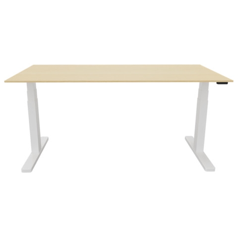 Schreibtisch elektrisch höhenverstellbar, 180x80cm, ahorn/weiß Image