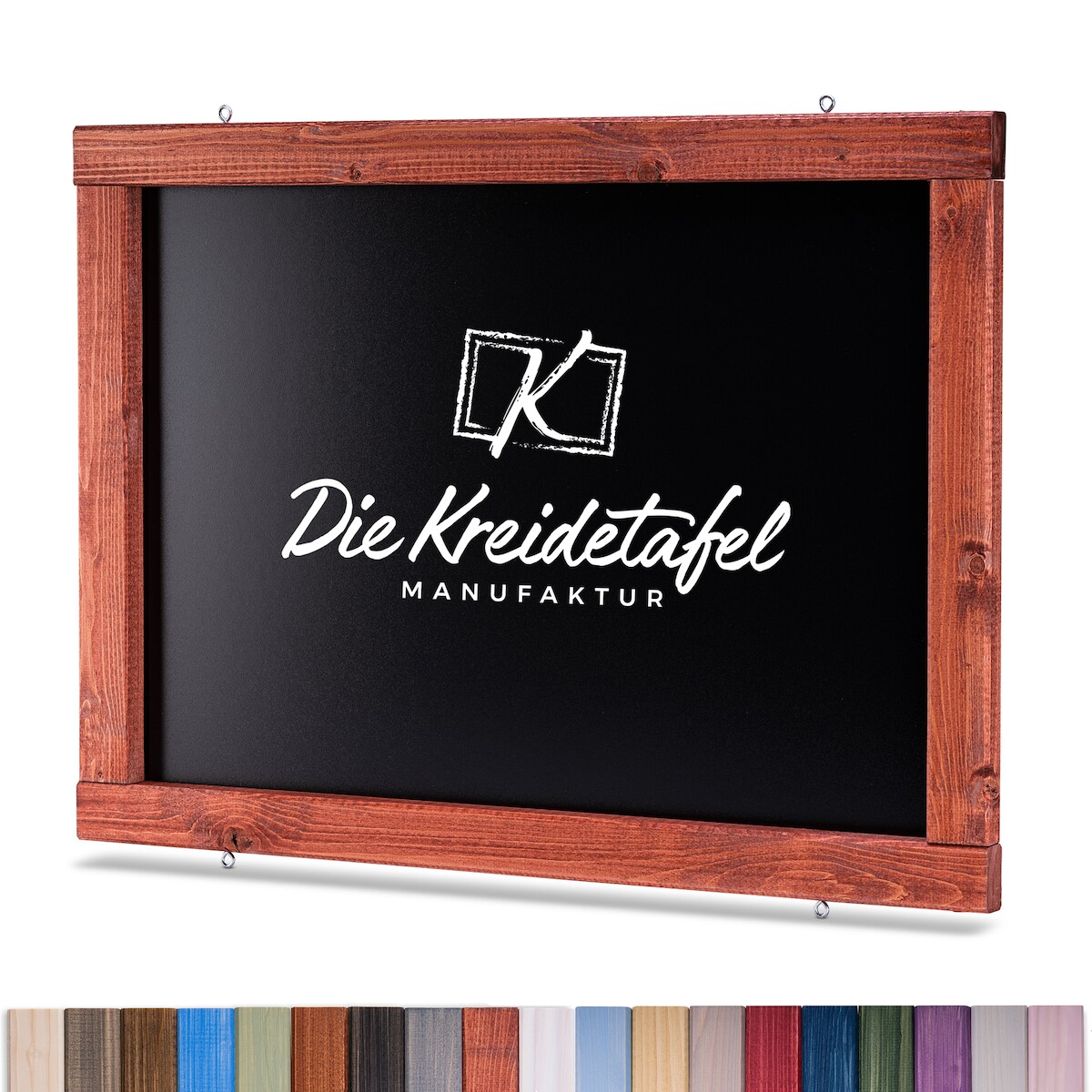 Die Kreidetafel Manufaktur Kreidetafel mit Holzrahmen / Mahagoni 120x60cm Image