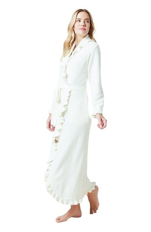 Ruffle Chenille Robe - Natural - Softies Nightwear