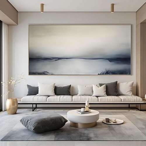 paesaggio astratto arte murale astratta grande dipinto astratto nero e grigio trama dorata arte astratta arredamento per la casa pittura regalo di inaugurazione della casa