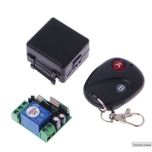 DC12V 1-Kanal-RF-Funkfernbedienungsschalter mit Lerncode, Moment-, Kipp- und Verriegelungsfunktion, Frequenzänderung möglich (433 MHz) Image