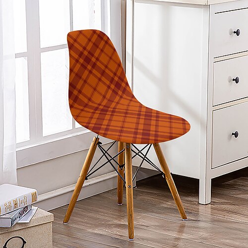 1/2/4/6 Stück bedruckte Schalenstuhlbezüge, Stretch-Überzüge für Esszimmer, Zuhause, Hotel, geometrische Muster, Polyester-Überzüge Image