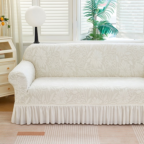 Rockförmiger, elastischer Jacquard-Sofabezug, dehnbar, für Ecksofas, L-förmige Sofas, Wohnzimmersofas, rutschfest, waschbar, für 1, 2, 3 oder 4 Sitze Image