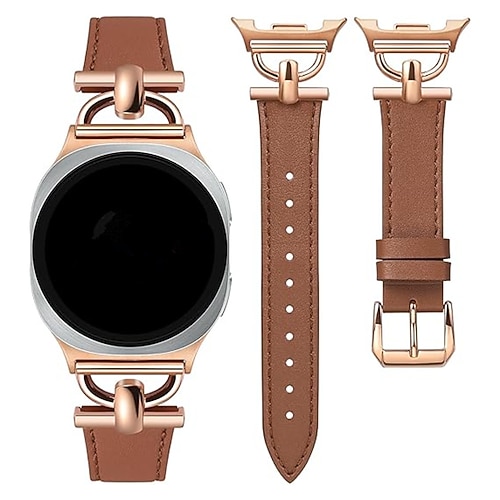 Uhrenarmband für Samsung Galaxy Uhr 8 40/44mm Watch 8 Classic 46 mm Watch 6 Classic 43/47mm Watch 5 Pro 45mm Watch 4 Classic 42/46mm PU - Leder Ersatz Gurt Verstellbar Sportarmband Moderne Schnalle Image