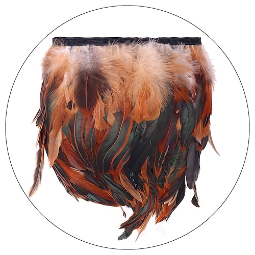 Karneval 2026 Rio Karneval Samba Zubehör Damen roter Federumhang mit Bandbindung Brasilien Festival Kostüm Image