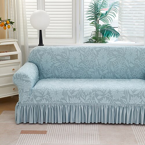 Rockförmiger, elastischer Jacquard-Sofabezug, dehnbar, für Ecksofas, L-förmige Sofas, Wohnzimmersofas, rutschfest, waschbar, für 1, 2, 3 oder 4 Sitze Image
