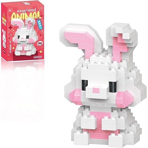 Osterhasen-Bausteine, Osterhasen-Geschenkidee für den Osterkorb, Spielzeug, Frühlingsdeko, Figuren und Ornamente, niedliche Osterfiguren für Baum, Tisch oder Kaminsims Image