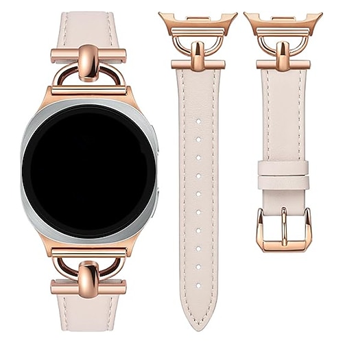 Uhrenarmband für Samsung Galaxy Uhr 8 40/44mm Watch 8 Classic 46 mm Watch 6 Classic 43/47mm Watch 5 Pro 45mm Watch 4 Classic 42/46mm PU - Leder Ersatz Gurt Verstellbar Sportarmband Moderne Schnalle Image