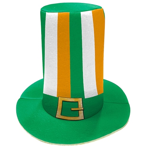 St. Patrick Kobold Glückliche Iren Karneval Hut Zylinder Neuheit Lustig Erwachsene Unisex St. Patrick's Day Lässig Party Einfaches Karnevalskostüm Verkleiden Image