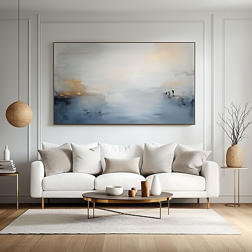 paesaggio astratto arte murale astratta grande dipinto astratto nero e grigio trama dorata arte astratta arredamento per la casa pittura regalo di inaugurazione della casa