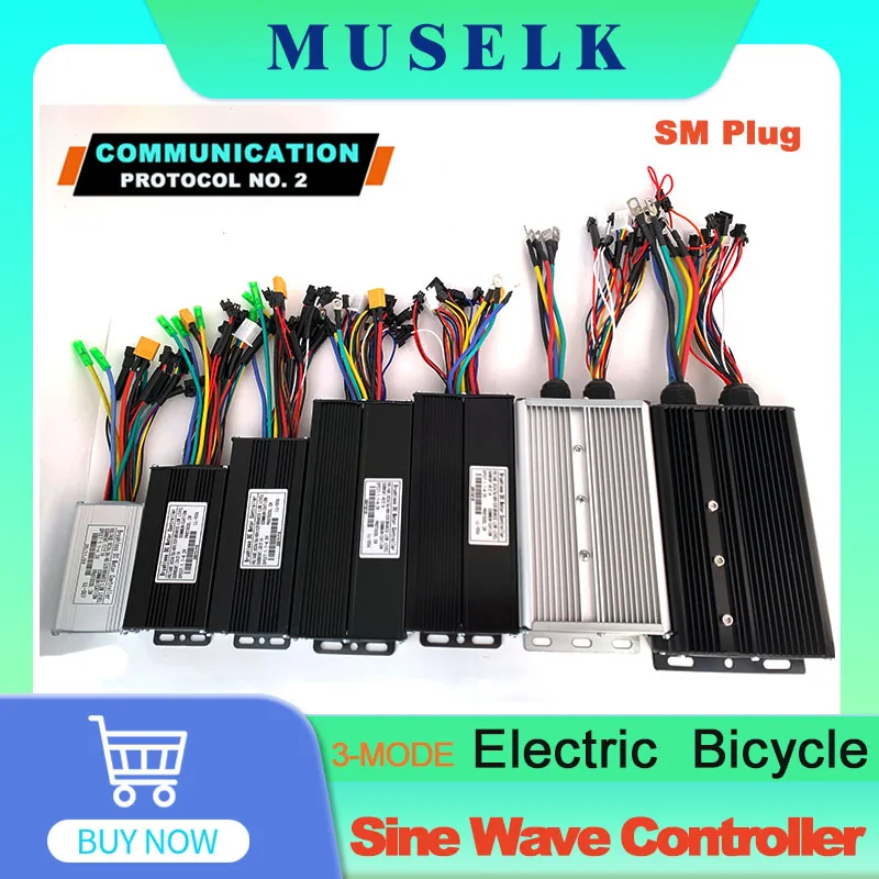 Ebike mit Lernfunktion 17A26A30A35A 40A 45A 60A 80A Sinuswelle 36V-72V Controller Drei-Modus-Controller des Elektrofahrrads Image