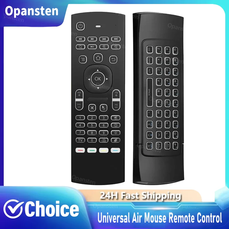 Universal Air Mouse Fernbedienung MX3 Stimme Hintergrundbeleuchtung 2,4G RF Drahtlose Tastatur Für Android TV Box X96 Mini H96 MAX für Smart TV Image