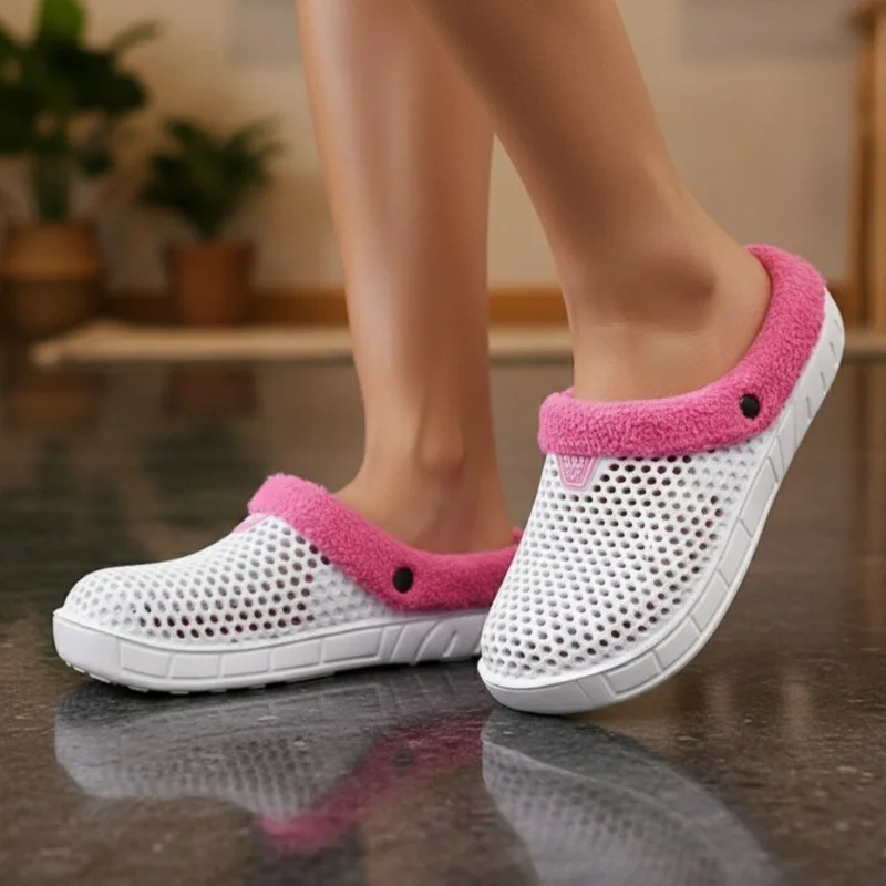 Baumwolle Hausschuhe Frauen Schuhe Männer Warme Schuhe Casual Clogs Warme Weiche Slip auf Bequeme Haus Boden Hausschuhe für Männer Frauen Schuhe