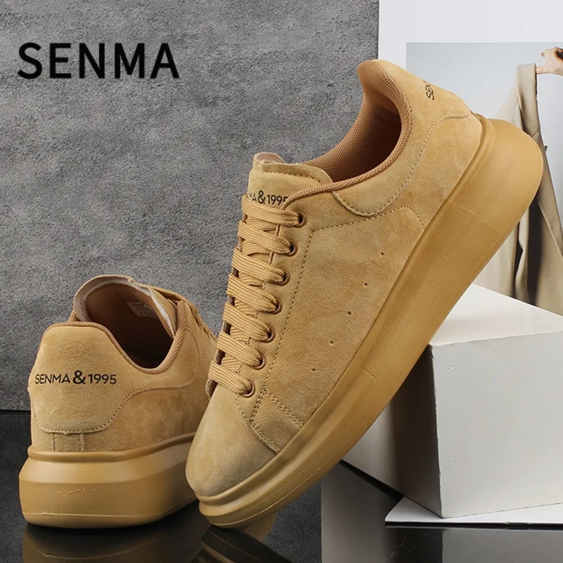 SENMA Unisex Casual Sneakers Luxus Herrenschuhe Paar Skateschuhe Sport-Freizeitschuhe mit dicken Sohlen Wanderschuhe Tennisschuhe