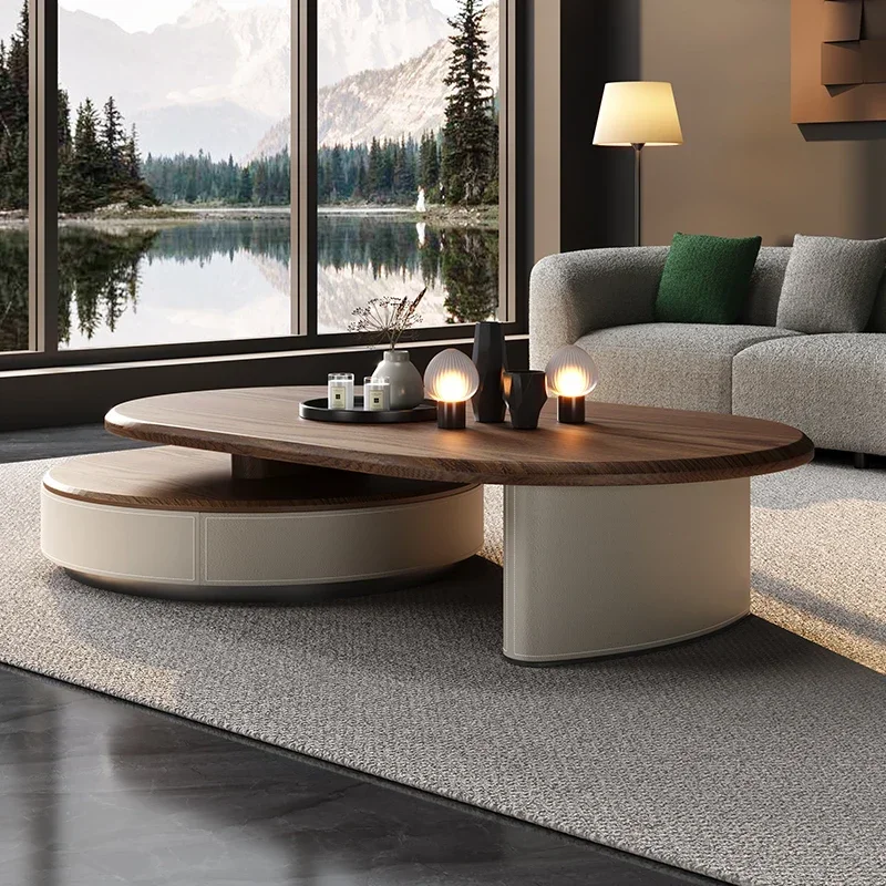 Ausziehbarer Wohnzimmer-Beistelltisch, Design-Aufbewahrung, nordischer Couchtisch aus Holz, moderne Nesting-Möbel, einzigartige Mesa De Centro Sala-Möbel