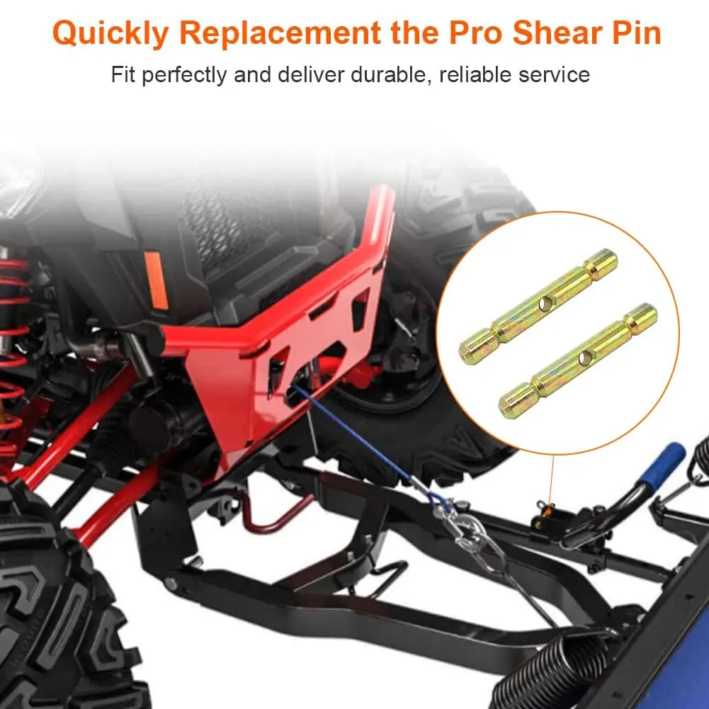 1/ 2PCS Heavy Duty Stahl Scher Pin tool Für Polaris Gletscher Pro Schnee Pflug Scher Pin Gletscher ATV quad Zubehör Ersetzen 2205063 Image