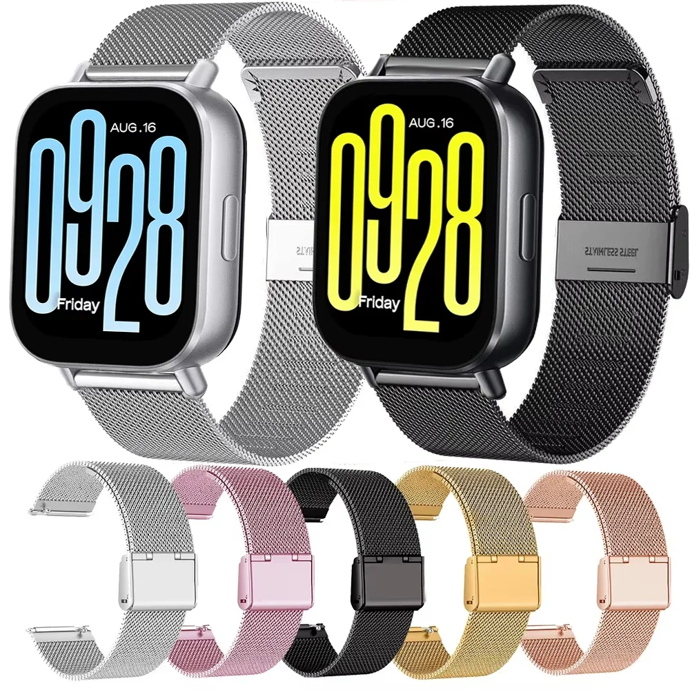 22 mm Metall-Milanese-Armband für Redmi Watch 5 Active/5 Lite, Edelstahlarmband für Redmi Watch 3 Active/3 Lite Image