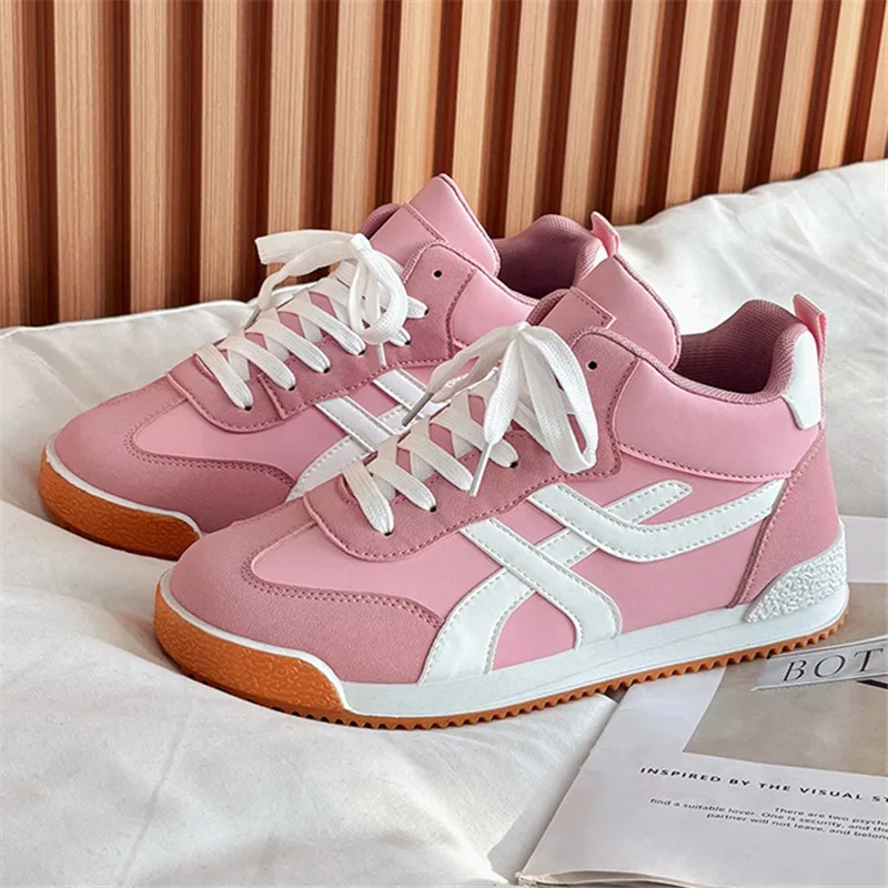 Mode Rosa Männer High Top Schuhe Paare Casual Schuhe Bequeme Flache Skateboard Schuhe Mann Im Freien Nicht-slip männer der Training Schuhe